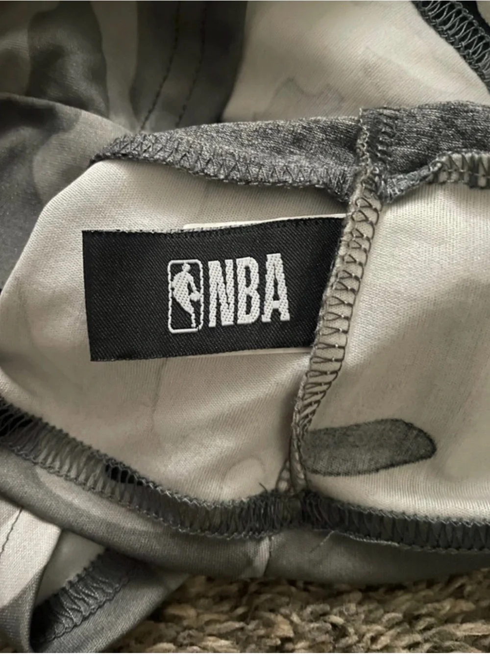 NBA 3t Gray Short-Sleeve Tee with Gray Camo detail